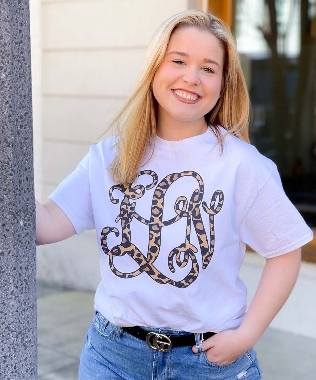 Monogrammed Leopard Shirt