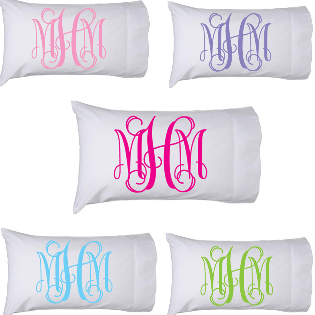 Personalized Pillowcase featuring LEXIS in photo of actual sign letters 