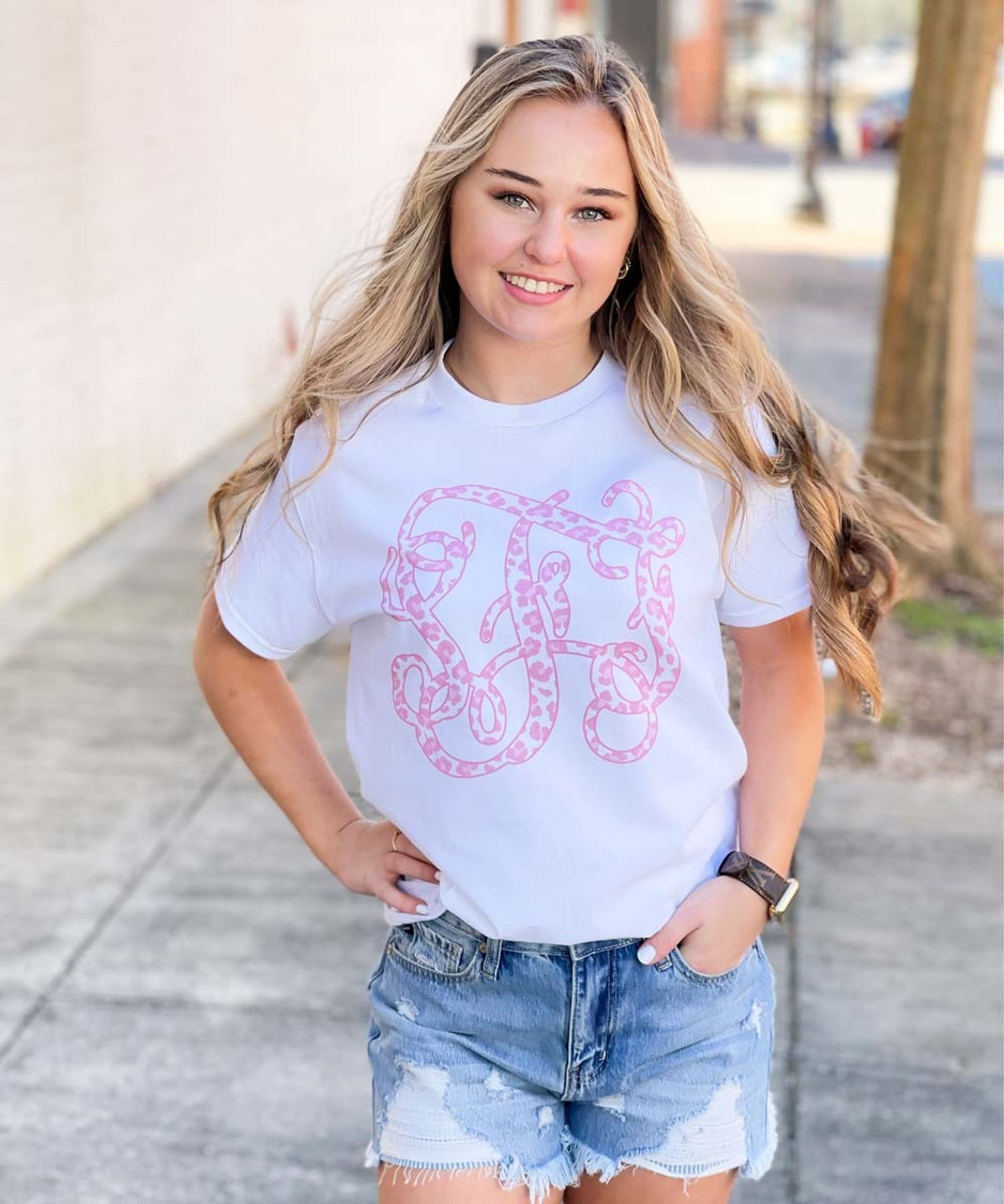 Born to Be Sassy Full Monogram Short Sleeve T-Shirt