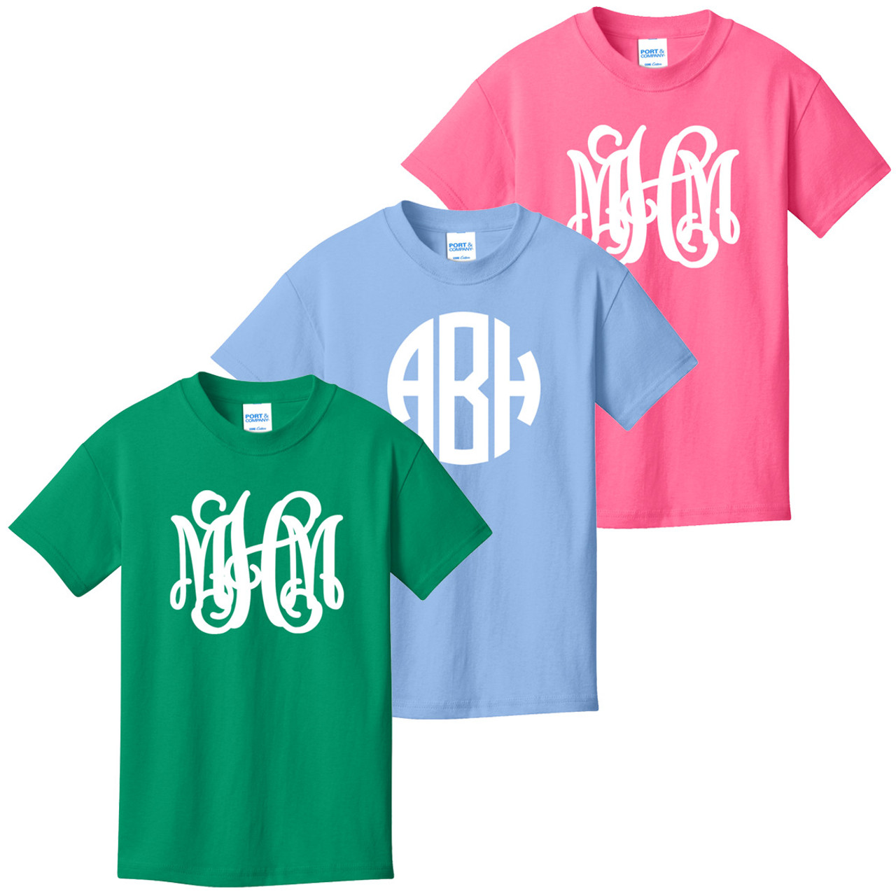 kids monogram shirts