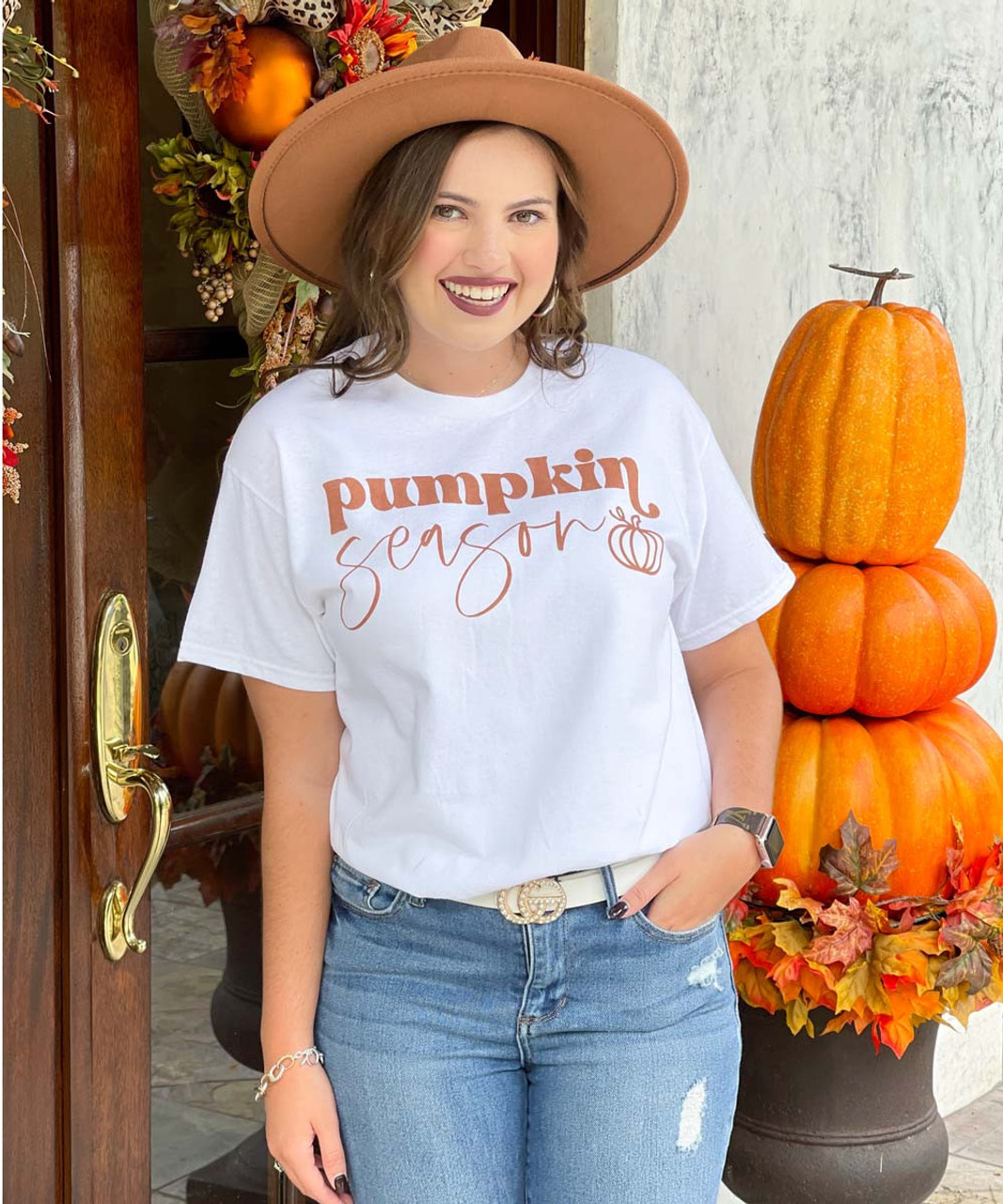 Born to Be Sassy Pumpkin Season Graphic Tee Shirt