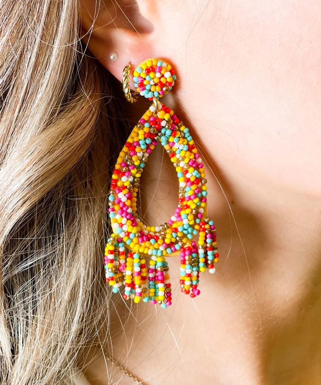 The Bahama Tassel - Fair Trade African Seed Bead Earrings – XTRA by Stacey