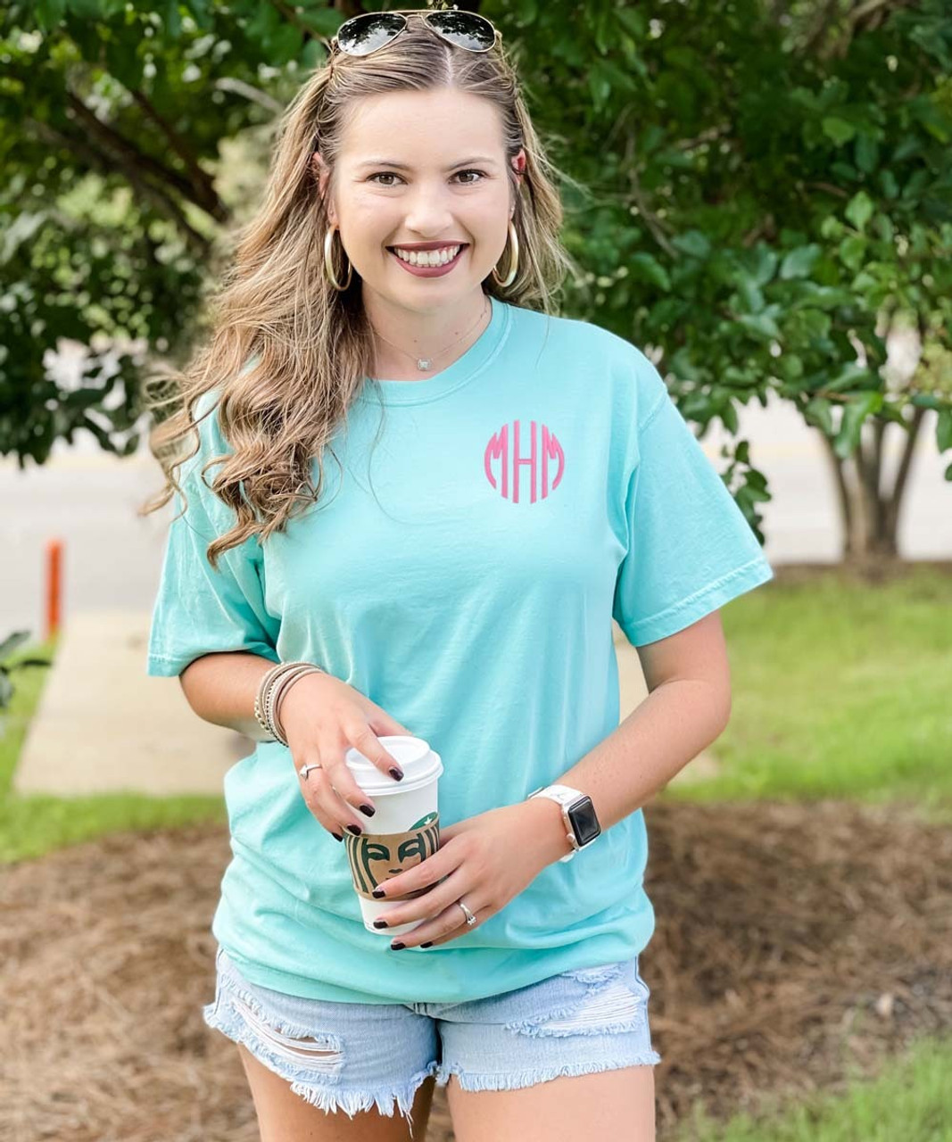 Born to Be Sassy Monogrammed Comfort Colors T-Shirt