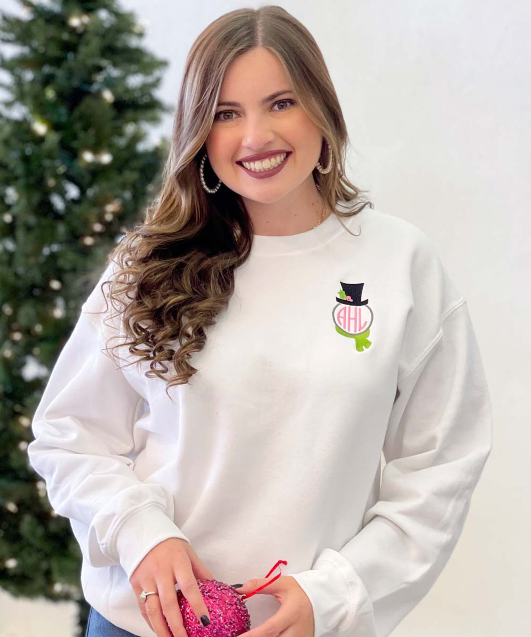 Monogrammed Embroidered Fall Wreath Quarter Zip