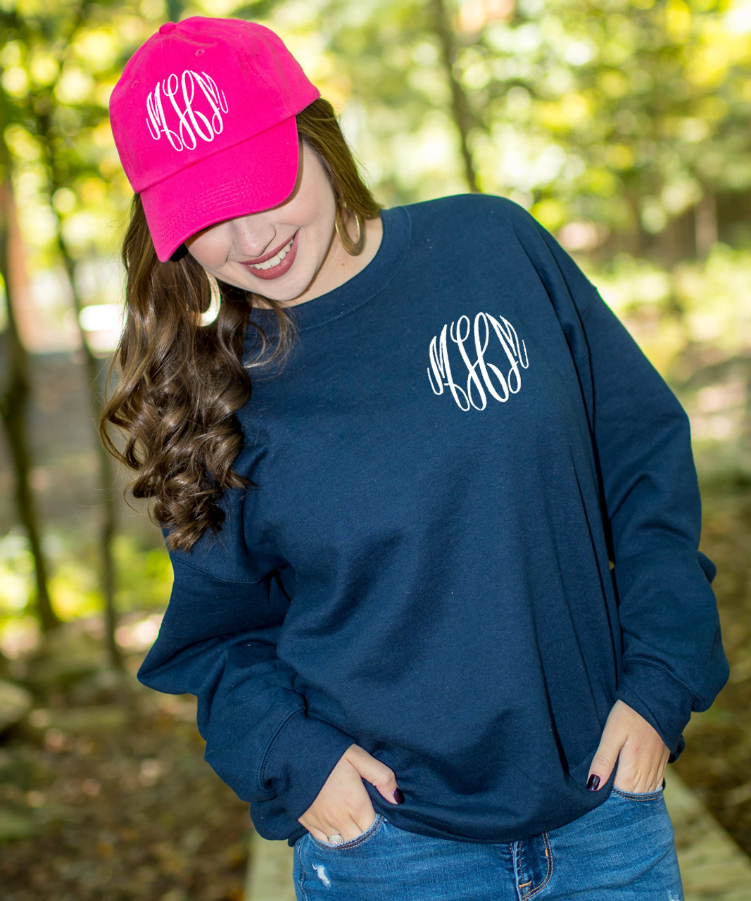 Born to Be Sassy Monogrammed Sweatshirt and Cap Bundle