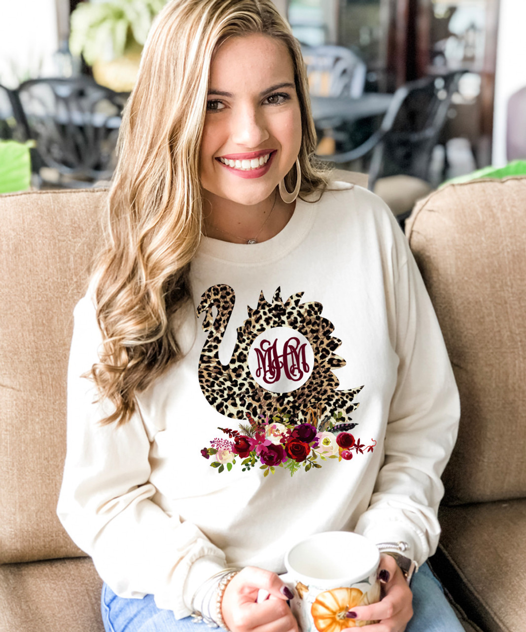 Monogrammed Leopard T-Shirt