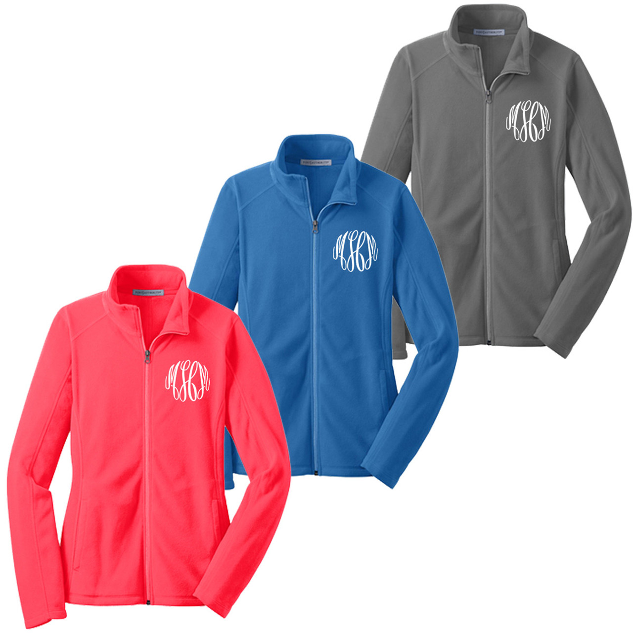 Born to Be Sassy Monogrammed Microfleece Full Zip Jacket