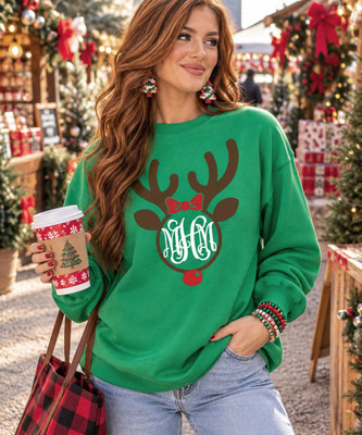 Monogrammed Reindeer Shirt