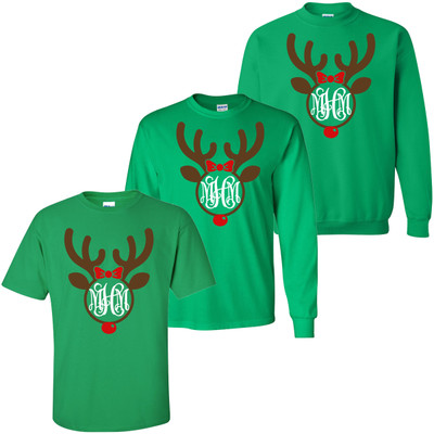 Monogrammed Reindeer Shirt