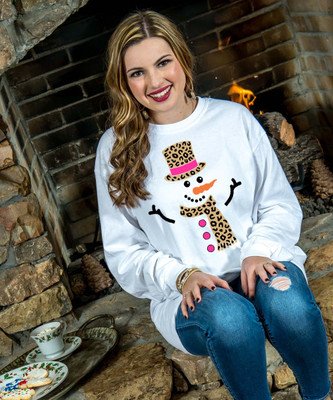 Leopard Snowman Graphic Shirt