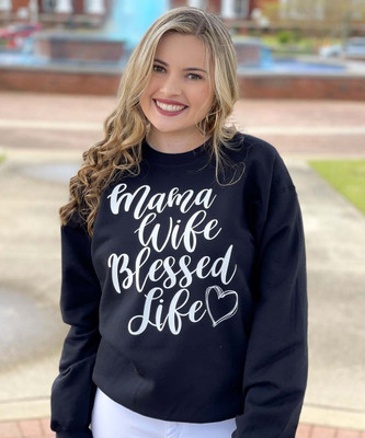 Mama Wife Blessed Life Tee