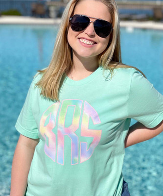 Tie Dye Monogram Bella Canvas Tee