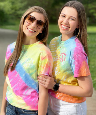 Tie Dye Monogrammed Tee, tie dye shirt, tie dye monogram, tie dye – Sew  Fancy Designs