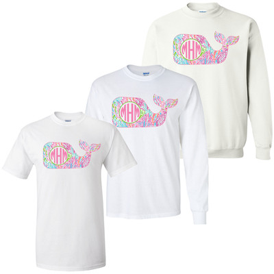 Girls Monogrammed Lilly Whale Graphic Shirt