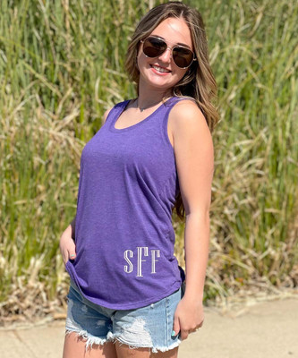 Monogrammed Tri-Blend Racerback Tank