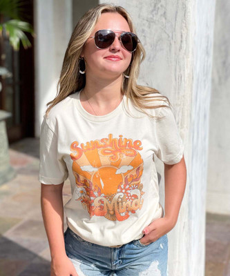 Sunshine On My Mind Bella Canvas Tee - Natural