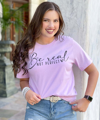 Be Real Not Perfect Bella Canvas Tee
