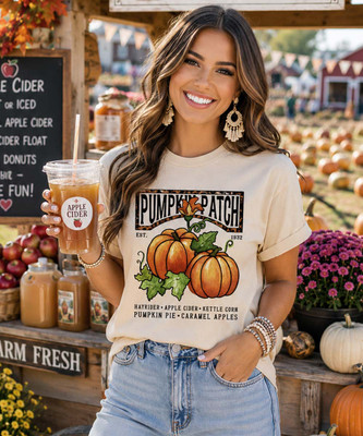 pumpkin patch tee model image