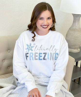  Literally Freezing Snowflake Graphic Shirt 