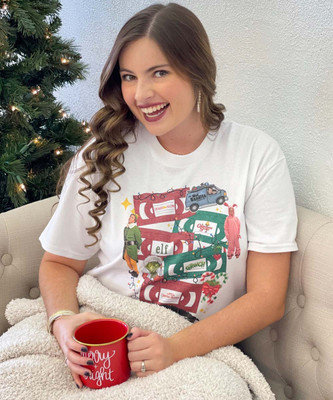  Retro Christmas Movies Graphic Tee Shirt 