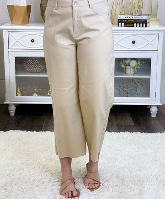  Something Bold Straight Leg Pants - Taupe 