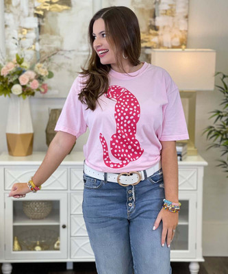  Pink Leopard Comfort Colors Shirt 