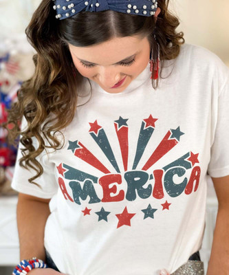  America Stars Graphic Shirt 