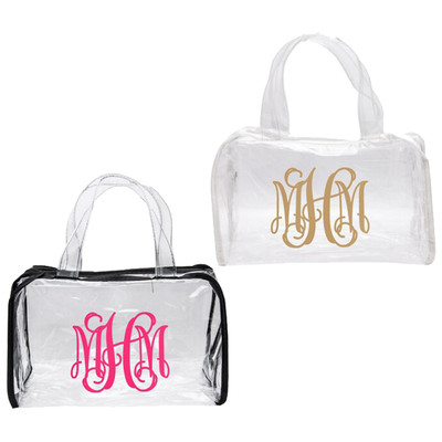 Monogrammed Clear Cosmetic Bag