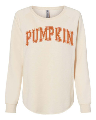 Distressed Arched Pumpkin Sweatshirt 