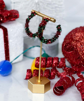 Tinsel Hoop Earrings Side