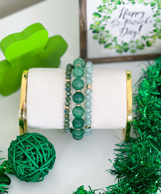 Shades of me green stretch bracelet