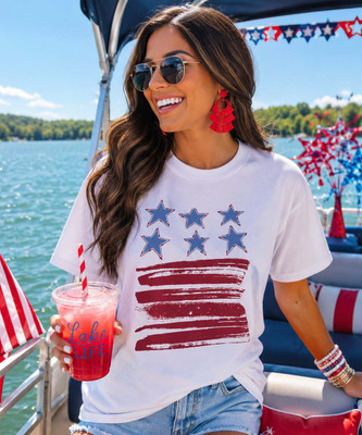 patriotic stars and stripes model image