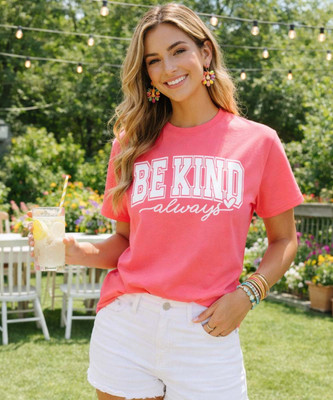 be kind always model image graphic tee