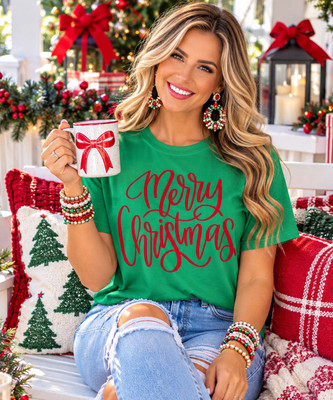 merry christmas shirt model image