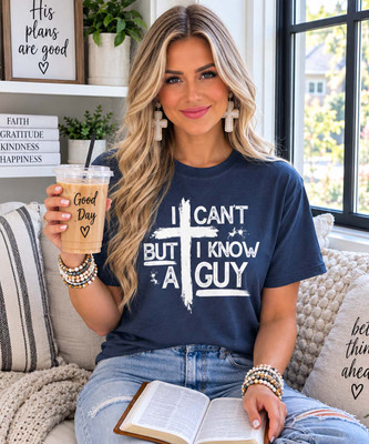 i can't but i know a guy tee model image
