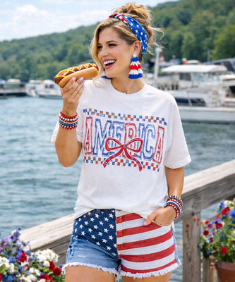 checkerboard america with bow model image