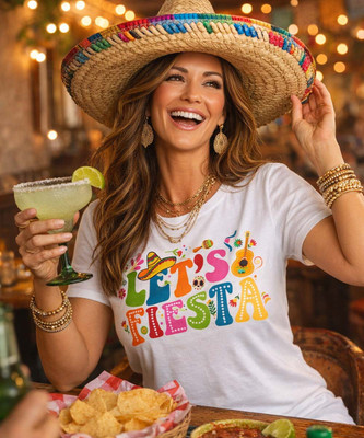 Let's fiesta grapic tee model