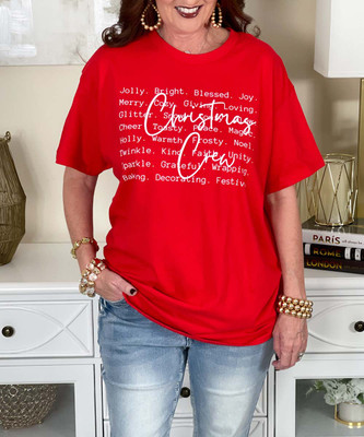 christmas crew tee close up