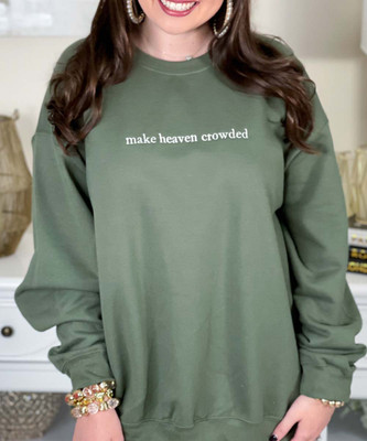 Embroidered Make Heaven Crowded Crewneck Sweatshirt