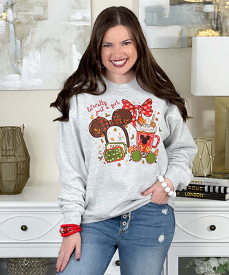 literally just a girl christmas sweatshirt