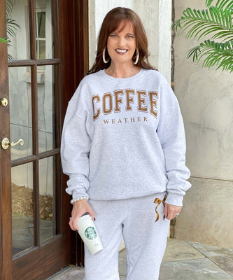 coffee weather sweatshirt and sweatpant set