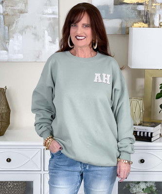 light leopard monogram sweatshirt