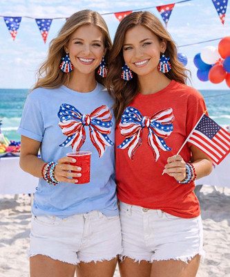 brushstroke patriotic bow group image