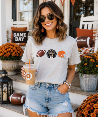 football dog helmet tee model image