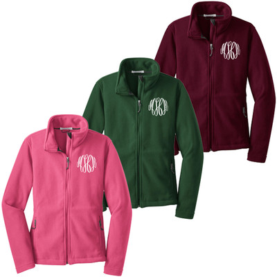 Born to Be Sassy Monogrammed Ladies Eddie Bauer Full Zip Fleece Jacket