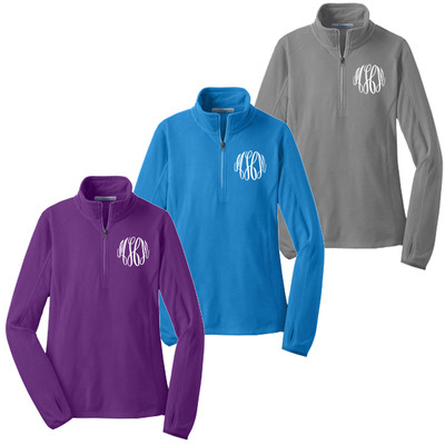 Monogrammed Ladies Microfleece Pullover