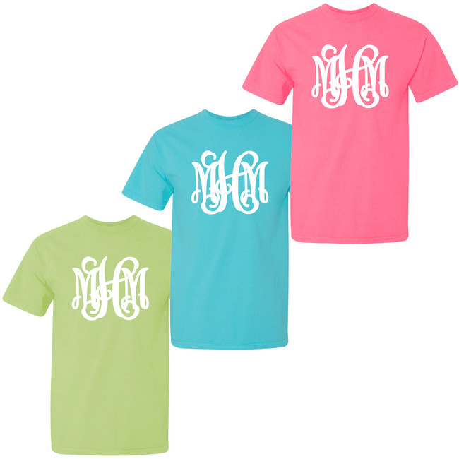 Monogrammed Comfort Colors Tank Top with Large Monogram – Southern Touch  Monograms