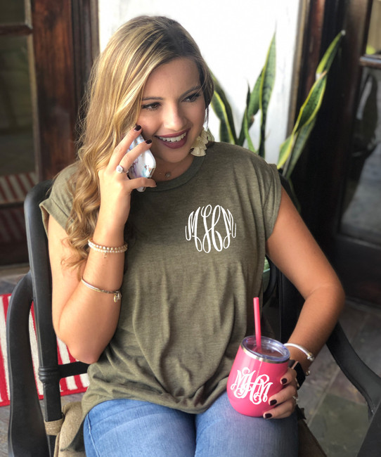 Monogrammed Bella Canvas Flowy Muscle Tee