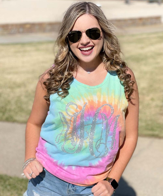 Born to Be Sassy Full Monogram Tie-Dye Tee