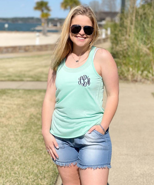 Monogrammed Bella Canvas Flowy Racerback Tank